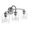 Hello Honey® Robert Stevenson Lighting Adrian Metal & Clear Glass 3-Light Vanity